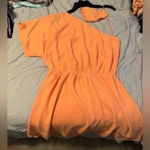 🦋 NWOT Lined orange Pink Lily dress 🦋